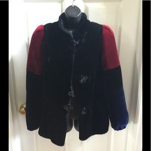 Vintage 80s Jordache Faux Fur Coat Size 11/12 (see full description)